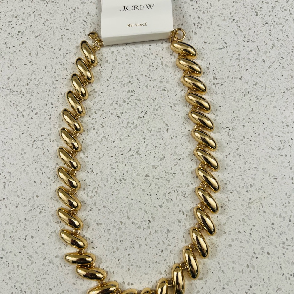 J. Crew Shiny Gold Statement Necklace